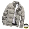 A new winter casual short and trendy men's down jacket with a stand-up collar and duck down, loose, light and thick warm coat Item Picture